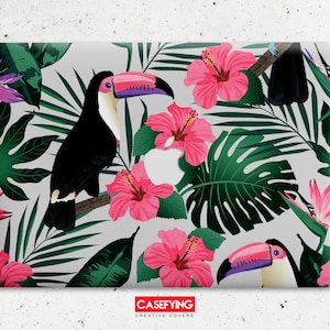 Toucan adn flowers macbook case new macbook 13pro m2 new macbook air m2 macbook 2022 case nature cover macbook toucan case macbook