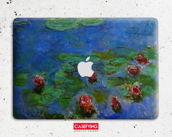 World art masterpiece , Claude Monet water lilies , print for Macbook case MacBook 16 Pro M1 New MacBook 13Pro M2 2021 MacBook case