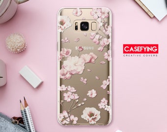 Pink flowers , print for  floral art P20 case flowers Note 8 Case plants Galaxy Case floral Huawei P20 Pink flowers 12 case floral pattern