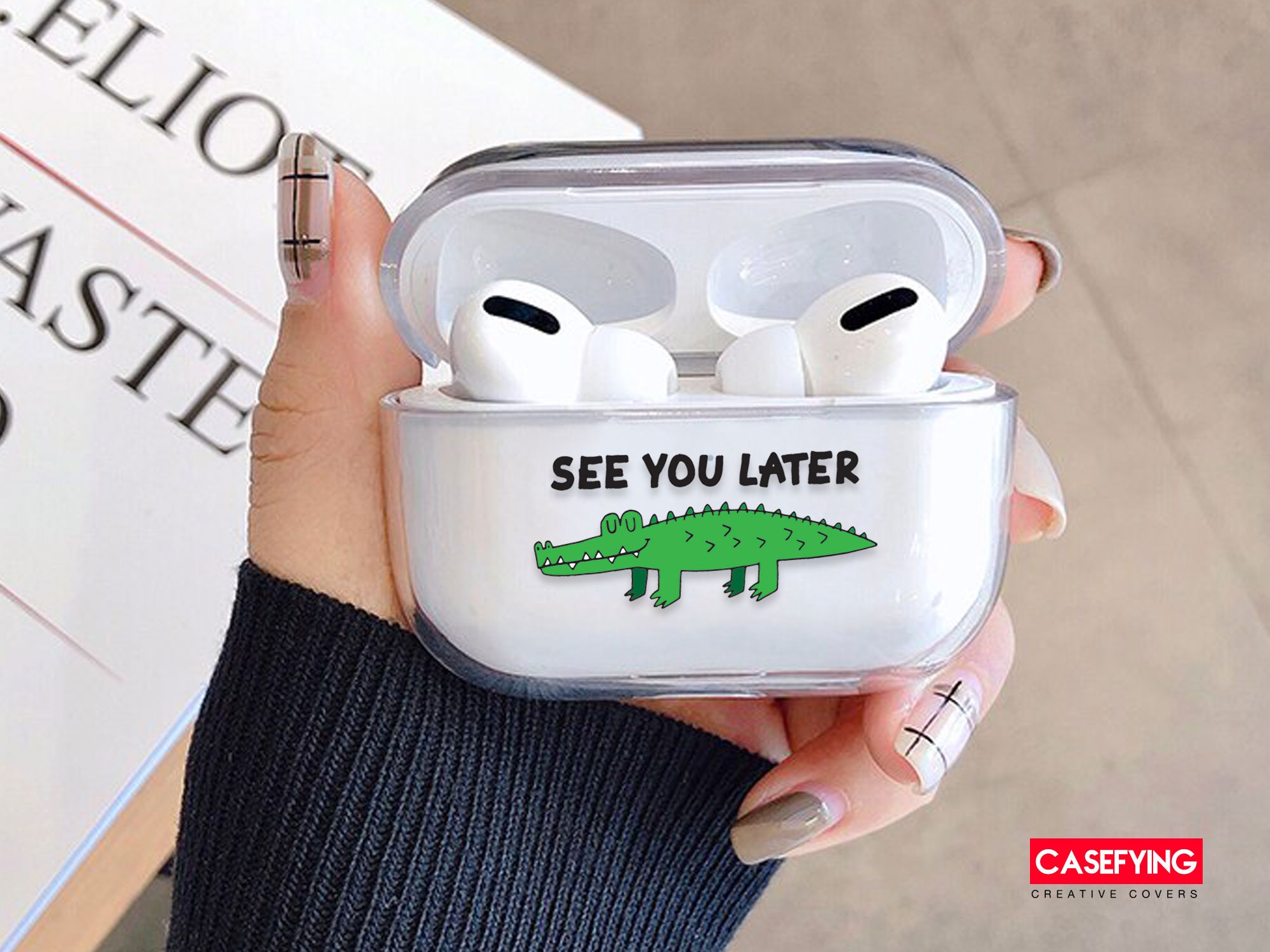 Crocodile and see You Later Lettering Airpods Case - Etsy UK