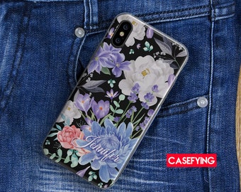 Colored flowers , print for  floral art M31s case flowers Note 10 Case flowers pattern drawn flowers xs max floral phone cover