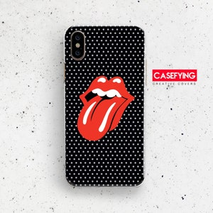 Design alla moda per ragazze, labbra rosse, stampa per custodie per telefoni alla moda, labbra rosse, custodia per iPhone5 con pois bianchi, custodia alla moda per M31s, custodia per Note 9