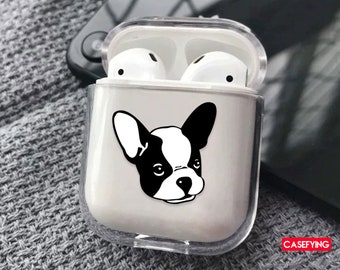 French bouledogue AirPods case French bouledogue french AirPods gift bouledogue handmade black and white dog gift airpods puppy AirPods 1