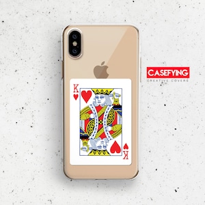 Cartes à jouer, roi de coeur, impression pour roi de coeur mode a9 coque coeurs note 10 coque tendance pixel 3a coque roi iphone7 plus