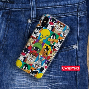 Dibujos animados de Looney Tones, impresión para funda de Looney Tones S9, regalo para niños, funda de dibujos animados para XS Max Pixel 3, funda de Sylverster A50, funda de Bugs Bunny M30