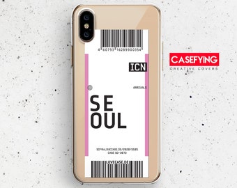 Airplane ticket , print for  trendy Luxury Case boarding pass iPhone airplane ticket creative S8 case ticket 11pro case plane ticket S9 case
