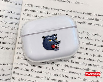 Estuche para AirPods de Pantera Negra, estilo caricatura, lindo