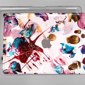 Glossy brush strokes , colored paint print for Macbook case macbook air m1 macbook 14 pro m1max macbook 14 pro m1 colored paint