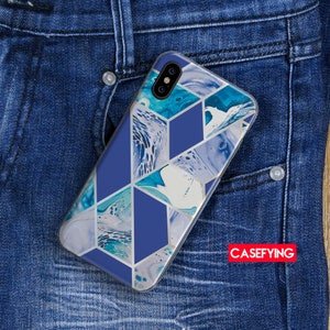 Blue abstract art , print for  blue artwork a9 case paint a50 case abstract iphone xr abstraction m31 case blue paint iphone xs