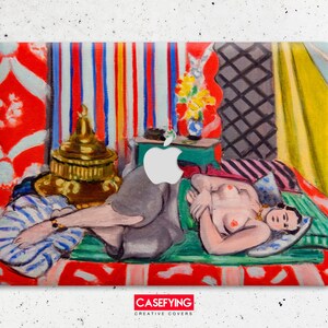 Odalisque in Grey Trousers print for Macbook case macbook air m1 macbook air m2 macbook 14 pro m1max matisse a1466 case art mac 13 inch