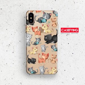 Carini cartoni animati di gatti, stampa per gatti modello 12 custodia carina 12 pro max custodia gatti pixel 3a cartoni animati gatto xs max custodia per cellulare animali