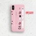Retro audio tape , print for vintage 12 pro case audio tape P20 case retro S8 Plus Case mix tape S20 case audiocassette pink cassette
