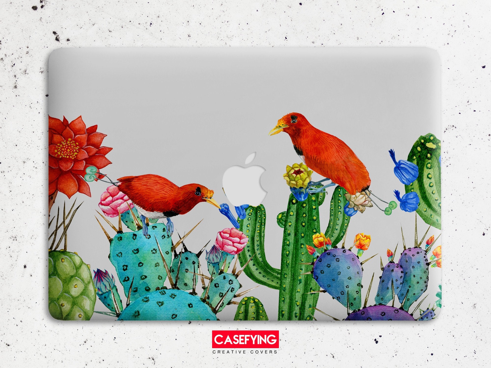 Buy Cactuses and Birds MacBook Case MacBook Air M2 MacBook 16 Pro M1 MacBook 14 Pro M1 Bright MacBook Case Floral MacBook Case Online in India Etsy