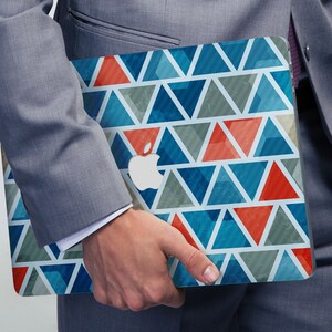 Geometric seamless triangles print for Macbook case macbook 16 pro m1 macbook air m1 macbook 2022 case triangles a1466 case triangles art
