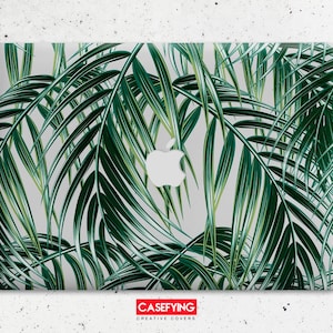Étui macbook 2021 feuilles vertes macbook 13pro m2 macbook 13 pro m2 macbook floral étui feuille macbook