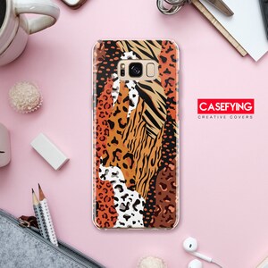 Trendy leather imitation , print for  spots pattern iphone leather texture spots google pixel tiger iphone 7 lion huawei p20 pro