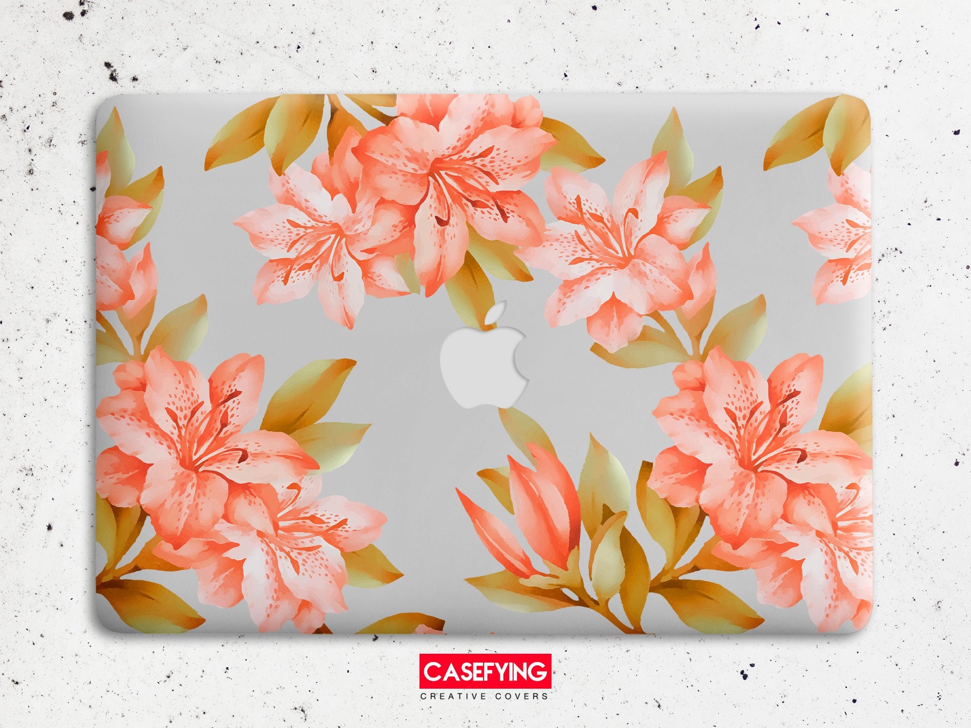 Pink flower cover for MacBook Floral print macbook Flower Etsy