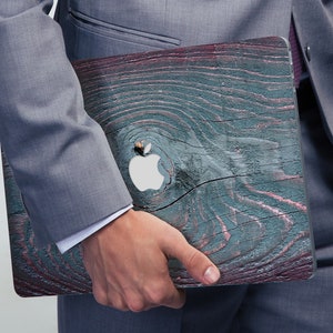 Houten macbook pro 15 case macbook 2022 case nieuwe macbook air m2 2022 macbook case cadeau voor hem macbook houtstructuur macbook houten shell