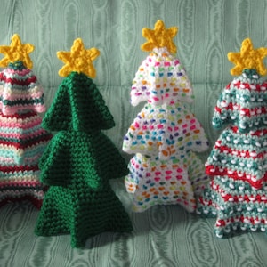 One-Piece Christmas Tree (4 Styles) | Crochet Pattern | Amigurumi | pdf download | Home Decor