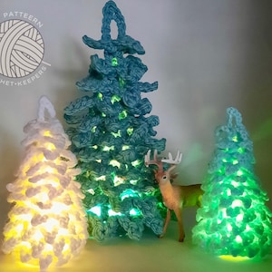 5” & 10” Lighted Christmas Trees | CROCHET PATTERN | PDF download | Home Decor