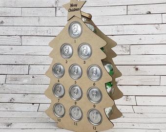 Can Tree Advent Calendar Laser Cut File - To Be Cut By Purchaser (1/8" and 1/4" material) - Not Finished Object - Booze Tree