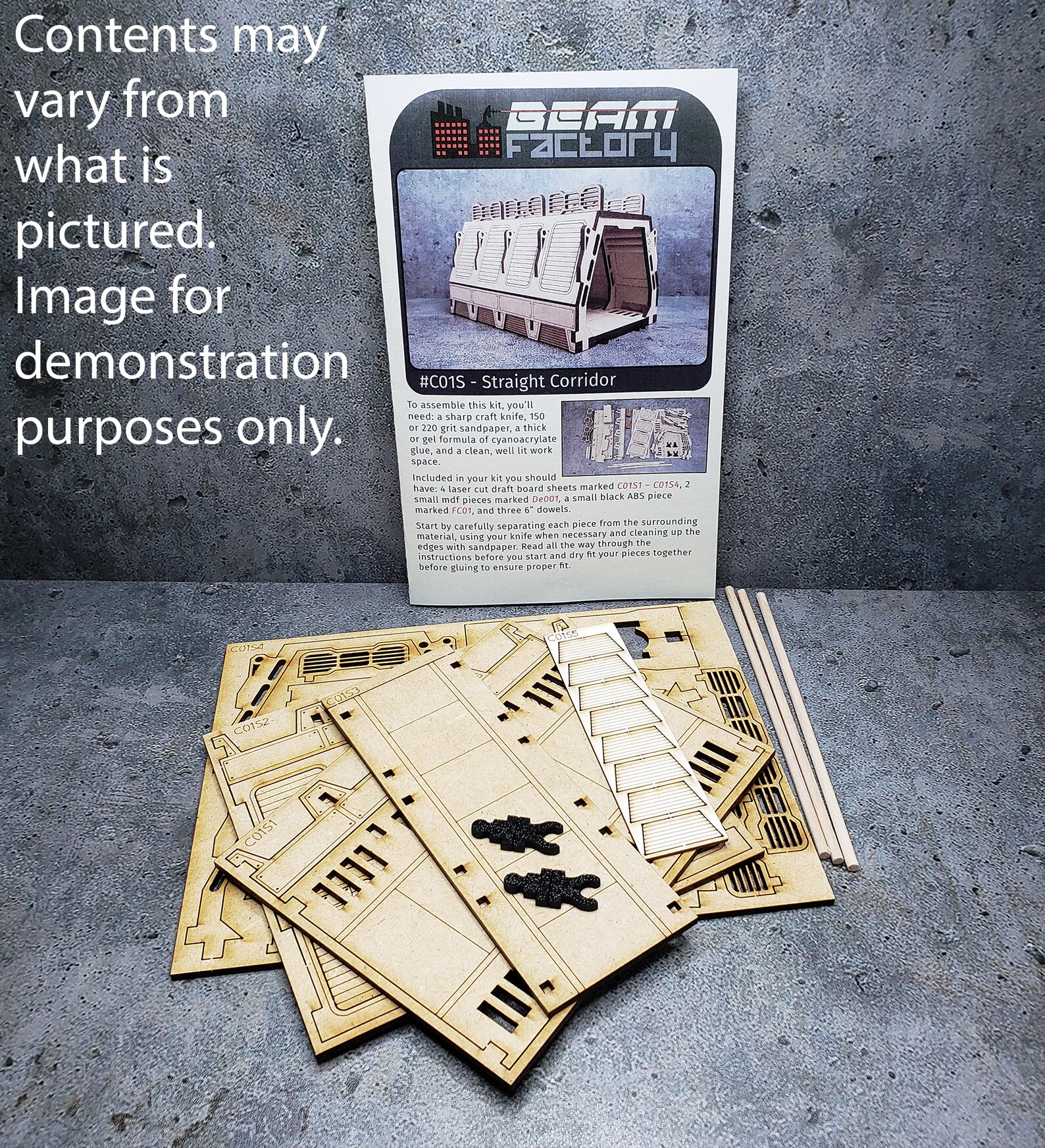 Laser Cut Tabletop Wargaming Terrain Kit Noth Yidik Facility Straight