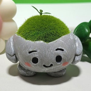 Desk Buddy - Plant Pal - Adopt a Rock - Clay Figure - Clay Sculpture - Desk Friend - Desk Ornament