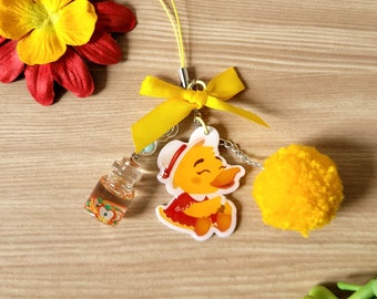 Duck Pom Pom Keychains|Shrink Film|Duck Charms|Beads|Pom Pom|Jewelry|Bag accessories|Home Decor|Gift