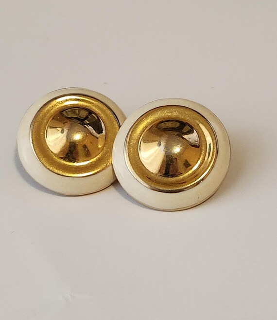 Boucles D'oreilles Monet Clip Vintage Plaqué Or - Haute Couture - Occasion