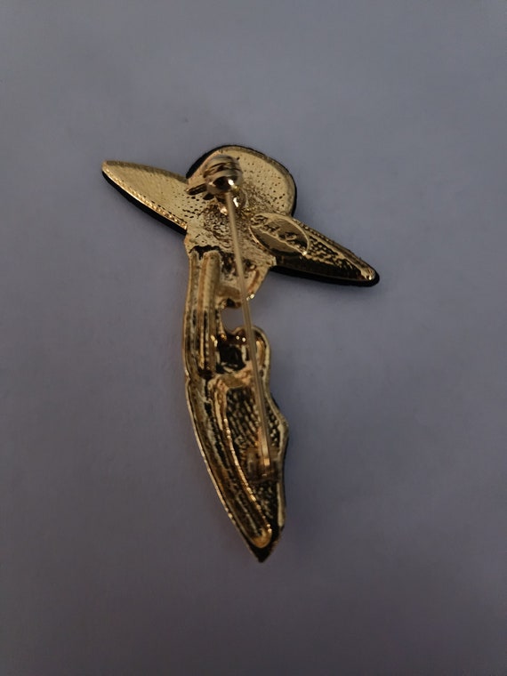Vintage Park Lane Haute Couture Lady in Hat Brooch - image 4