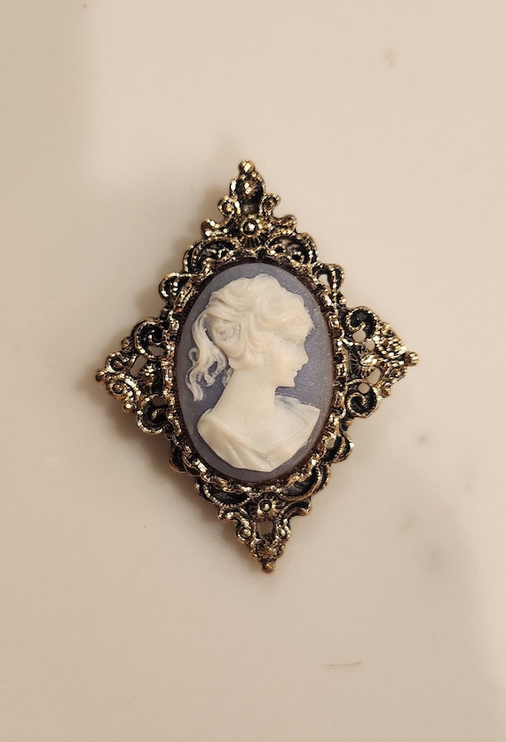 Vintage Gerrys Pin Pendant Cameo Brooch