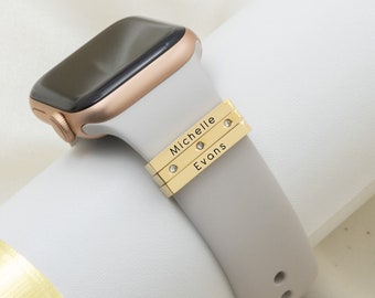 Personalized Watch Band Name Charm, custom gift for her, apple watch charms accessories, gift for girlfriend, Christmas gift, mothers day