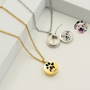 Personalized Pet hair keepsake necklace dog tooth locket, dog loss gift, dog memorial jewelry, custom gift for her, necklace for girl