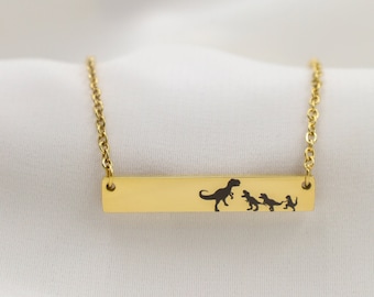 TRex Mom Necklace, Mamasaurus necklace, Dinosaur Mom Gift, Dinosaur Necklace, Mama Necklace, Dinosaur Gift Wife, Dino Mom, Mama Dinosaur