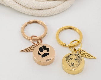 Personalized cremation jewelry, keychain for ashes, pet urn jewelry, Pet Memorial Jewelry, Pet Ashes keychain gift, Pet Loss, cat loss