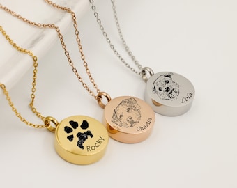 Personalized cremation jewelry, necklace for ashes, pet urn necklace, Pet Memorial Jewelry, Pet Ashes Necklace for her, Pet Loss, cat loss