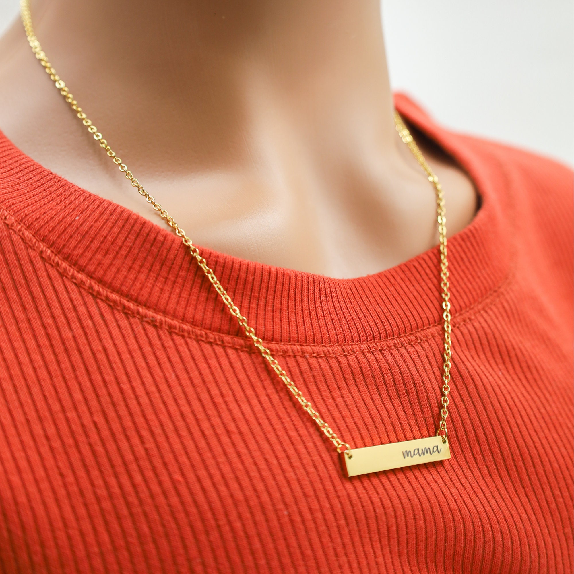 Mama bar necklace online