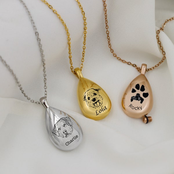 Gepersonaliseerde crematie sieraden, ketting voor as, huisdier urn ketting, huisdier Memorial sieraden, huisdier as ketting voor haar, verlies van huisdier, kat verlies