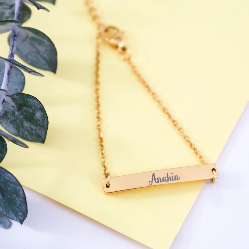 Baby Girl Bracelet Baby Name Bracelet Gold Engraved Etsy