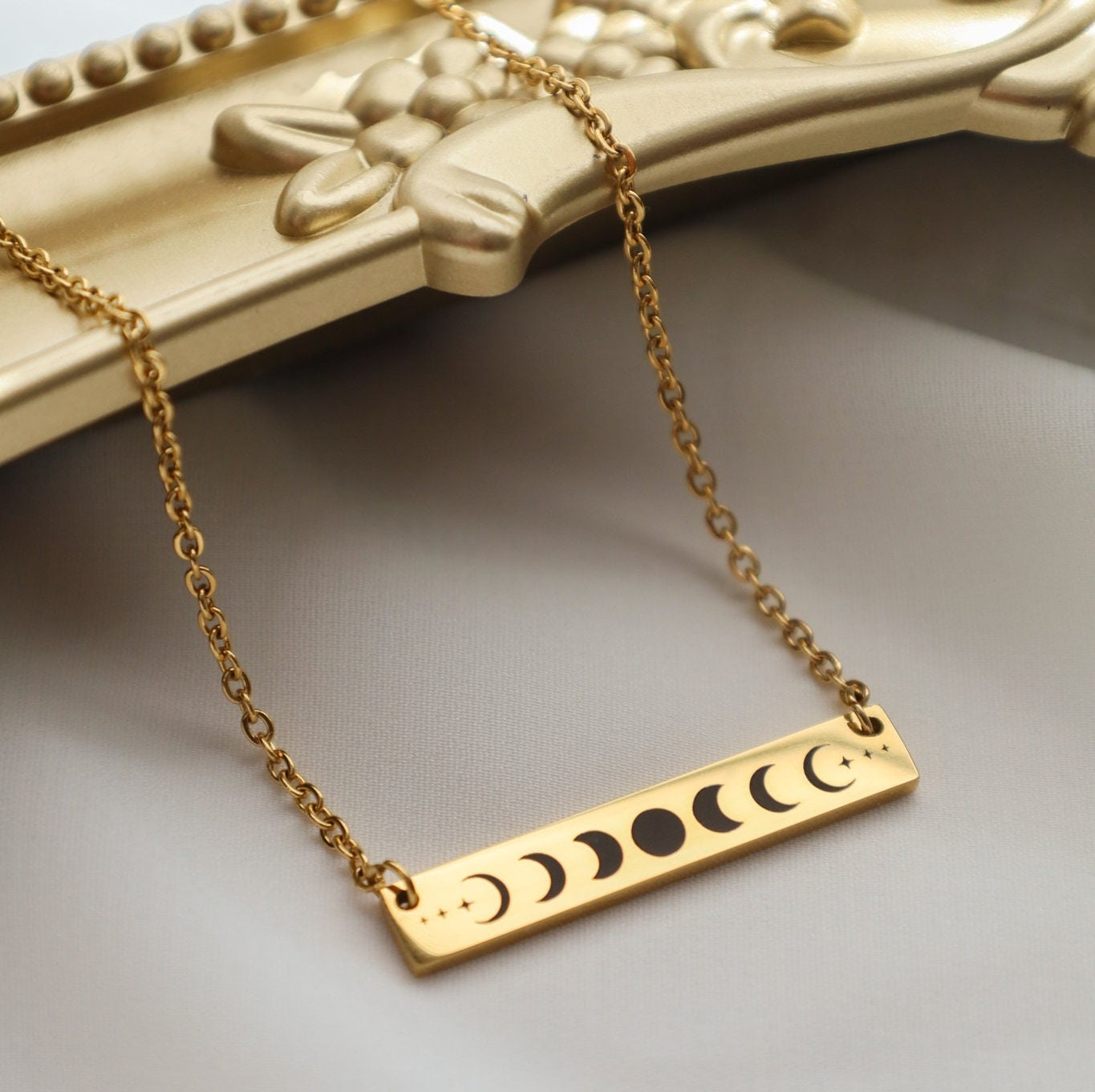 original moon phases necklace GOLD