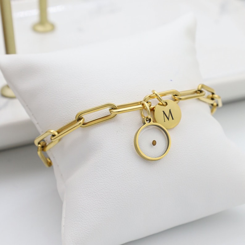 Mustard Seed Bracelet With Initial Christian Jewelry Gift for Etsy