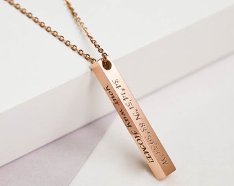 Custom coordinates necklace, latitude longitude necklace, coordinate necklace, personalized location necklace, gps coordinate necklace,