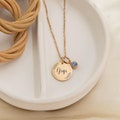 Personalized gigi birthstone necklace Christmas gift for grandma, grandmother gift, engraved necklace, grandkids birthstone