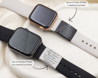 Medical Id Rfid Apple Watch Personalized ID Tag For Watch Band
