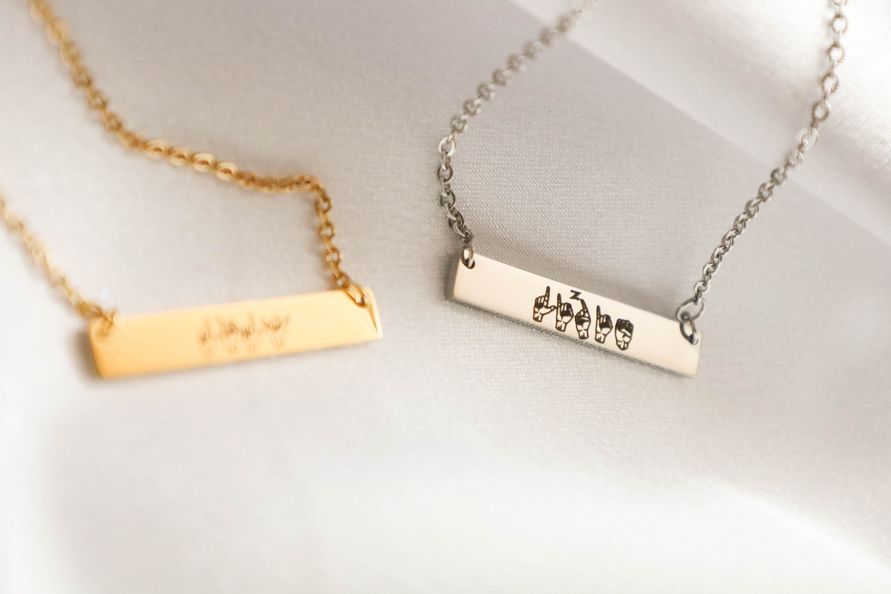 ASL necklace ASL name necklace Sign language necklace Etsy