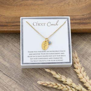 Cadeau personnalisé de remerciement avec collier Cheer coach, cadeau de remerciement pour coach, cadeau de retraite pour elle, cadeau de Noël pour femme