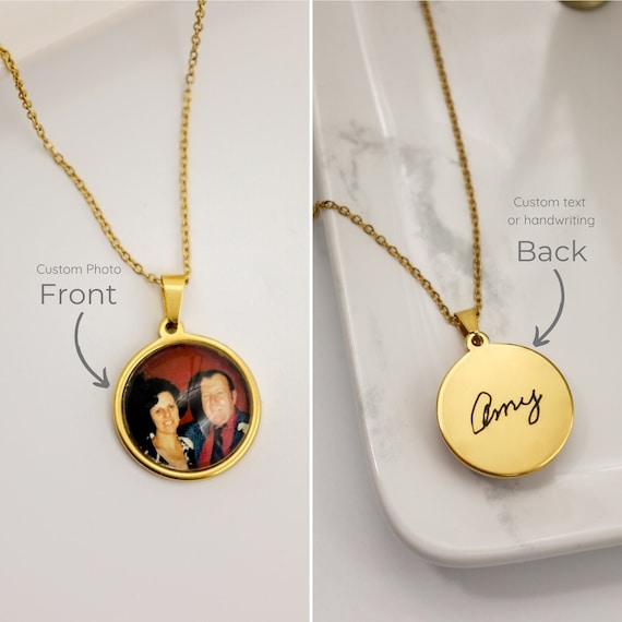 PERIMADE Little Prince Locket Necklace - Custom Photo Pendant With Engraving For Women