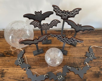 3D Bat Shelf Sitter & Garland Laser Cut File (Digital Download)