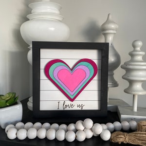 DOWNLOAD DIGITAL - SVG, I Love Us Heart svg, Sinal Intercambiável svg, Dia dos Namorados svg, Presente de casamento svg, Bandeja em camadas svg, Arquivo Glowforge