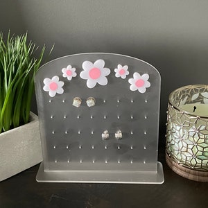 Digital Download - SVG,  Floral Earring Hanger Svg, Jewelry Display Stand Svg, Earring Holder Svg, Earring Display Laser File, Glowforge